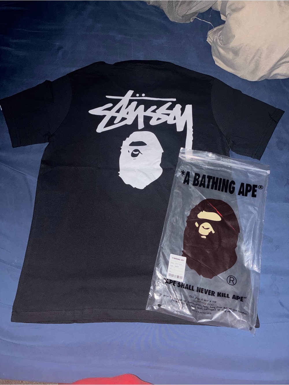 Stussy Black Short Sleeve Logo Tee - Picture 4 of 8